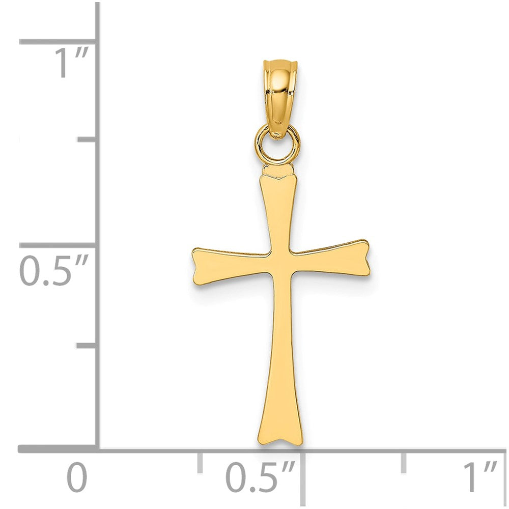 14K Polished Cross Charm