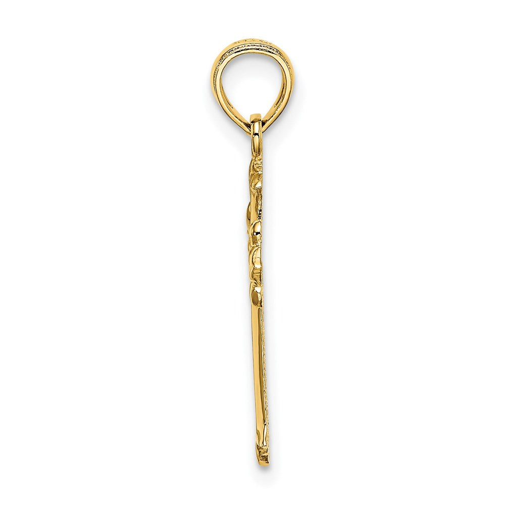 14K Cut-Out Cross Charm