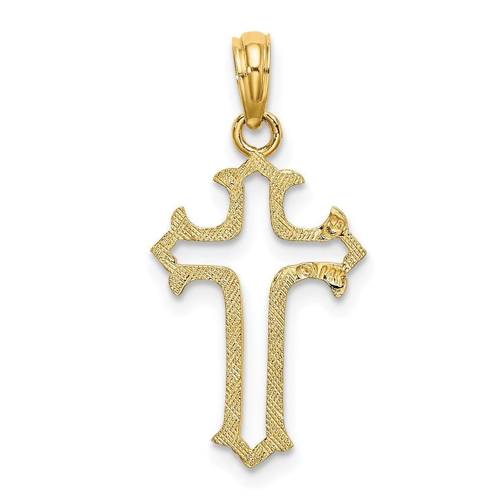 14K Cut-Out Cross Charm