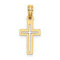 14K D/C Cross Charm