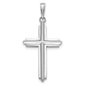 14K White Gold Polished Cross Charm