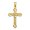 14K Inri Crucifix W/ Scroll Tips Charm