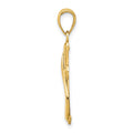 14K Cross With Drape Charm