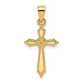 14K w/ Engraved Edges Cross Charm