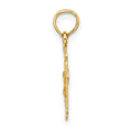 14K Mini Crucifix W/ Fancy Tips Charm