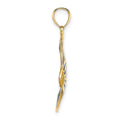 14K W/ Blue Enameled Angelfish Charm