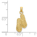 14K 3D KEY WEST Double Flip Flop Charm