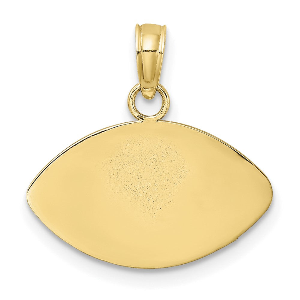 14K 2-D Engraveable Football Charm