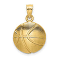 14K 2-D Textured Basketball Charm
