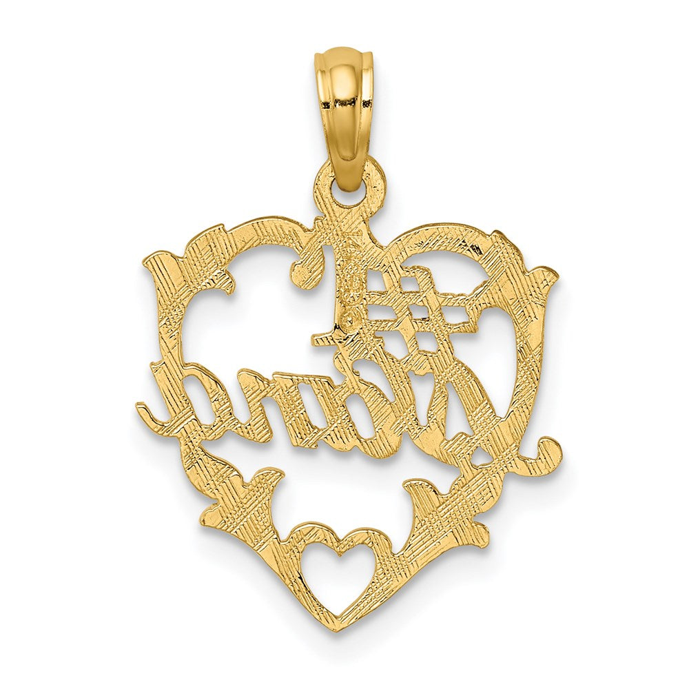 14K #1 NANA in Heart Charm