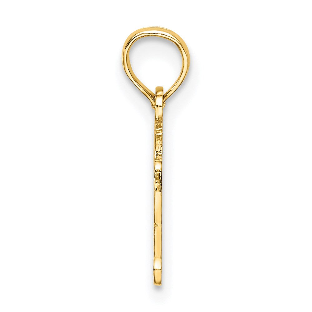14K Polished and Engraved OY VEY Charm