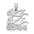 14k WG GEMINI Zodiac Charm