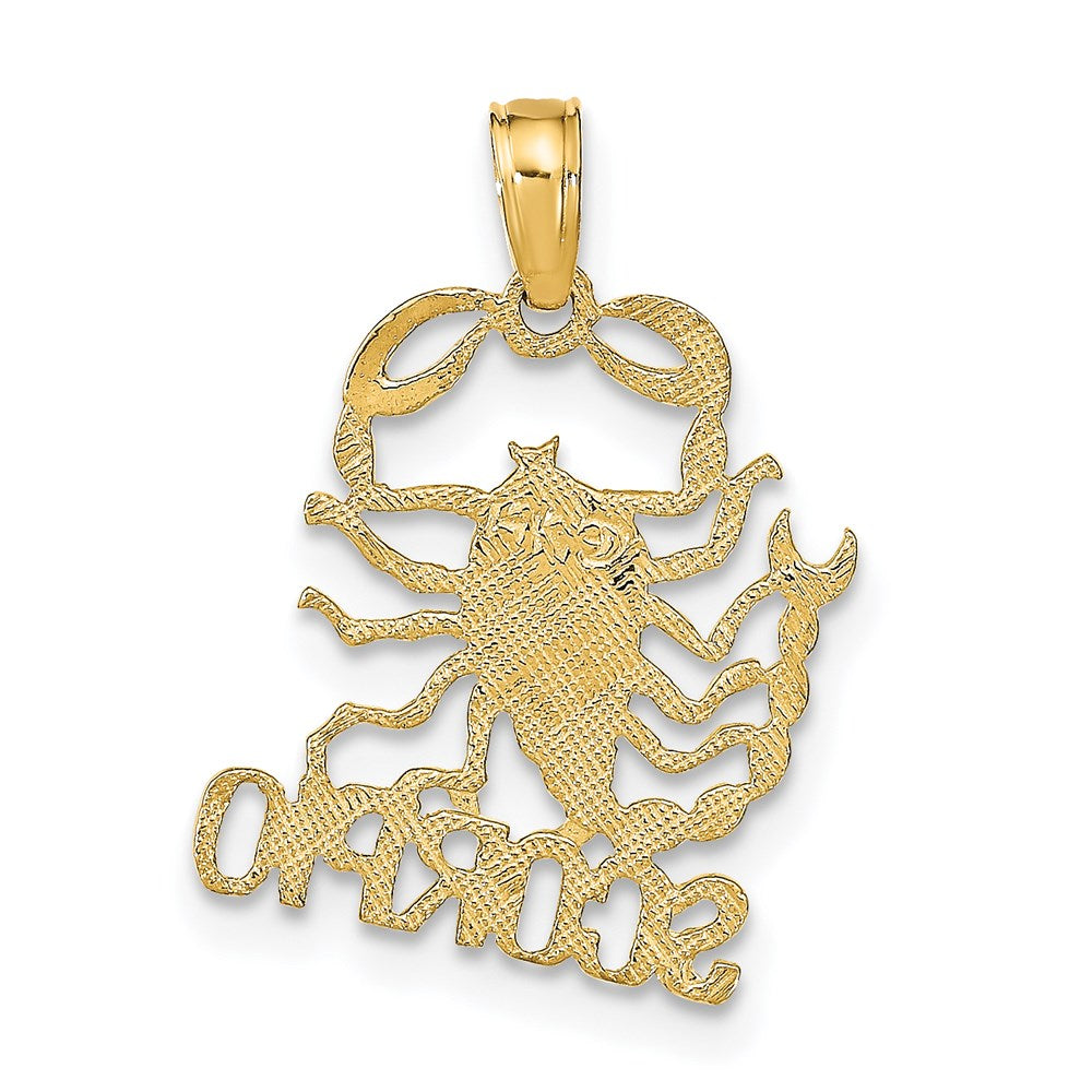 14K SCORPIO Zodiac Charm