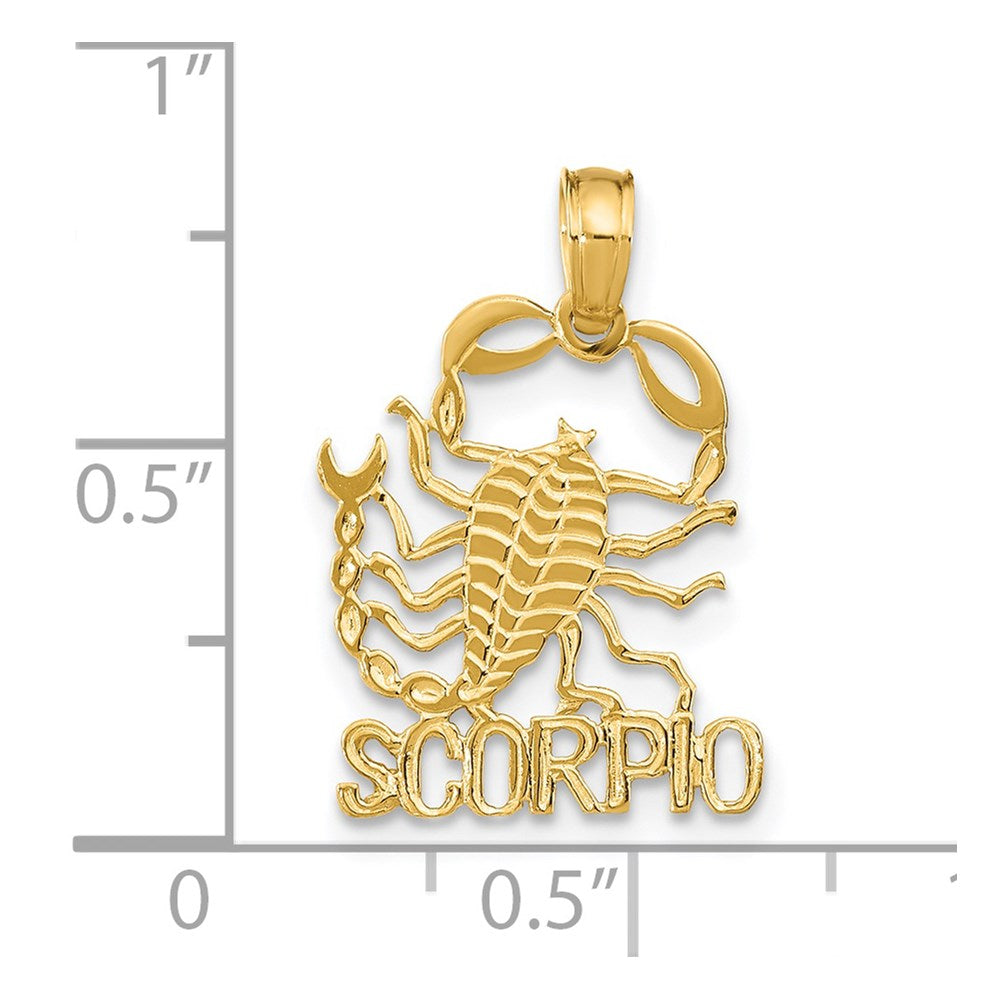14K SCORPIO Zodiac Charm