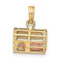 14K Two-Tone Moveable 3-D Lobster(Pink)In Trap