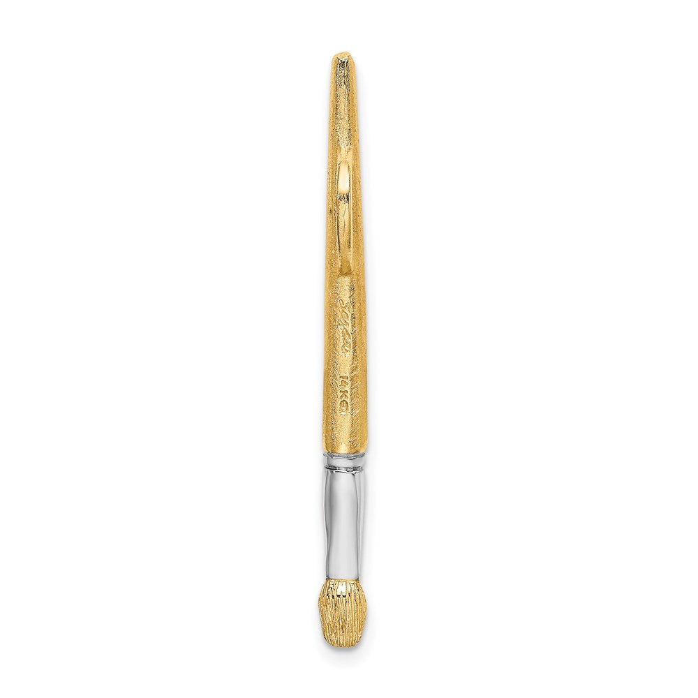 14K w/Rhodium 3-D Oil Paint Brush Charm