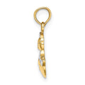 14k w/Rhodium Snowman Charm