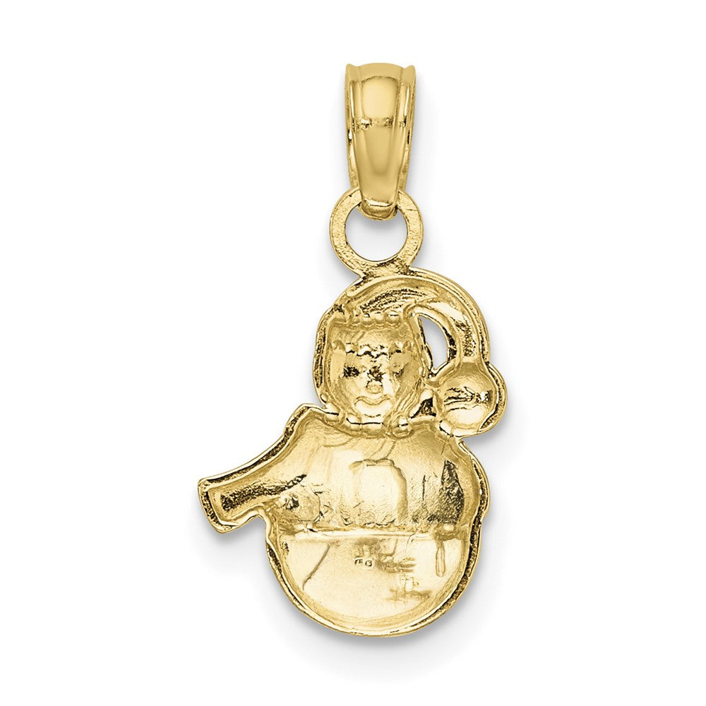 14k w/Rhodium Snowman Charm
