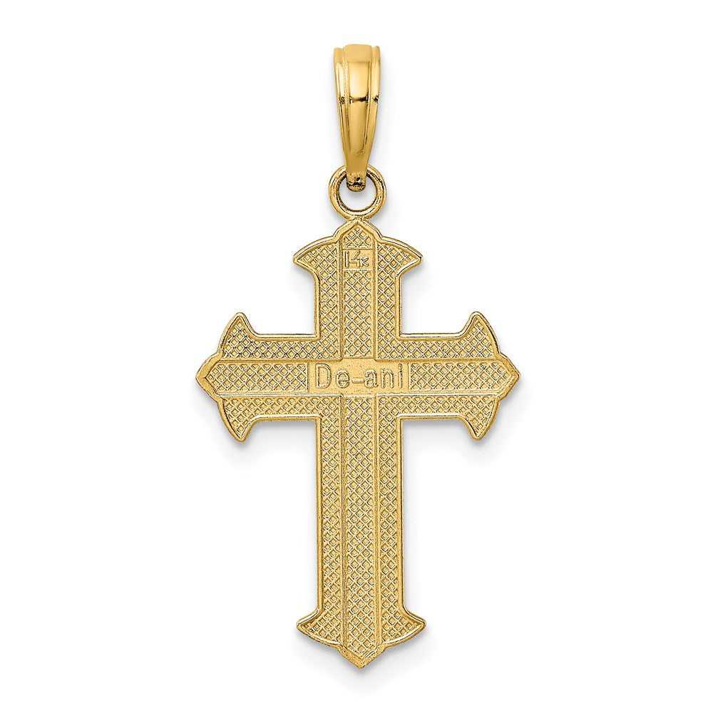14K w/Rhodium D/C Cross Charm