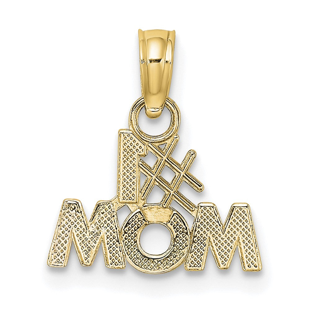 14K Polished #1 MOM Pendant