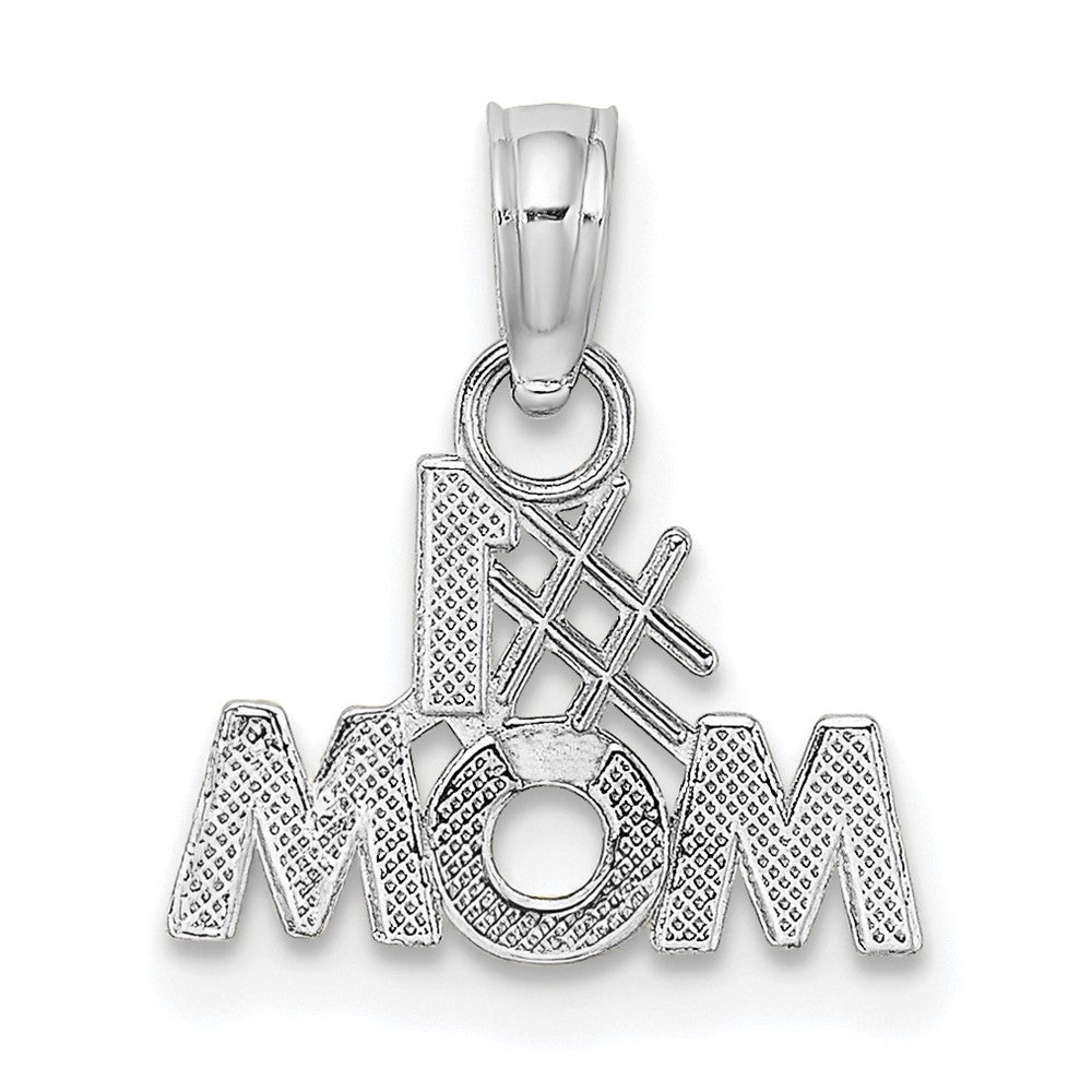 14k White Gold #1 MOM Charm