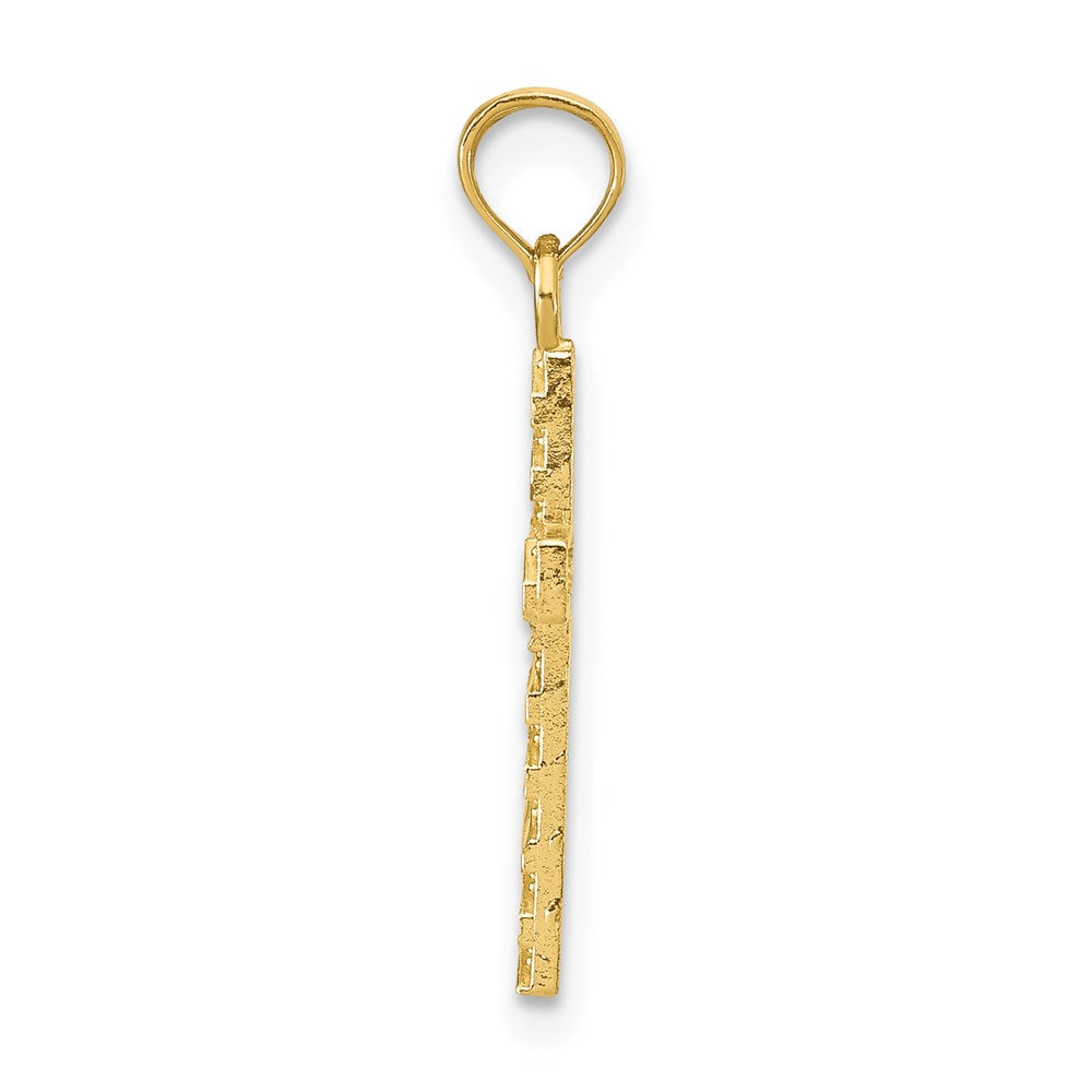 14k D/C Cross Pendant