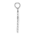 14k White Gold D/C Cross Pendant