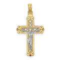 14k Two-tone Fancy Crucifix Charm