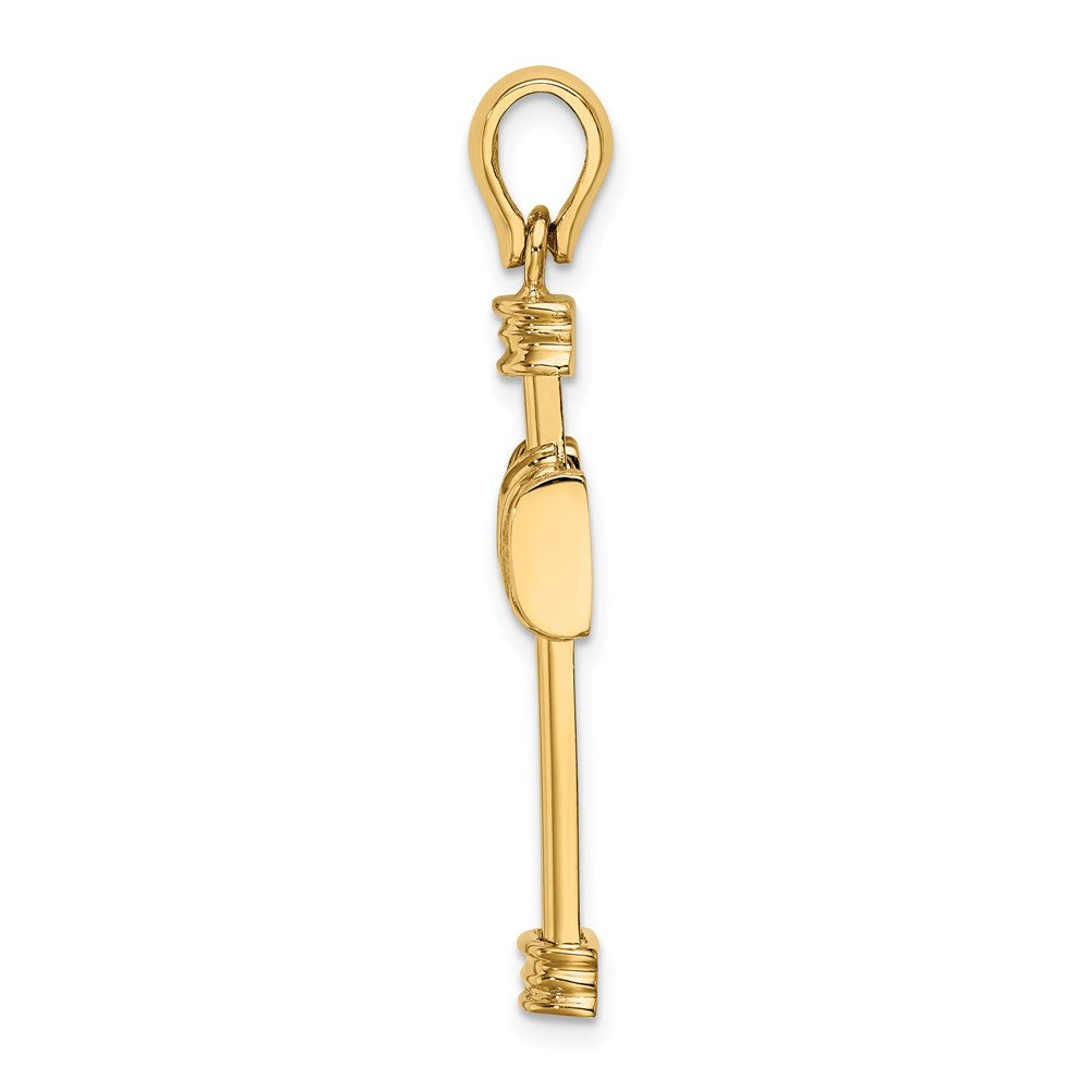 14k Polished w/ X In Center of Cross Charm