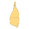 14k ST. LUCIA Island Map Pendant