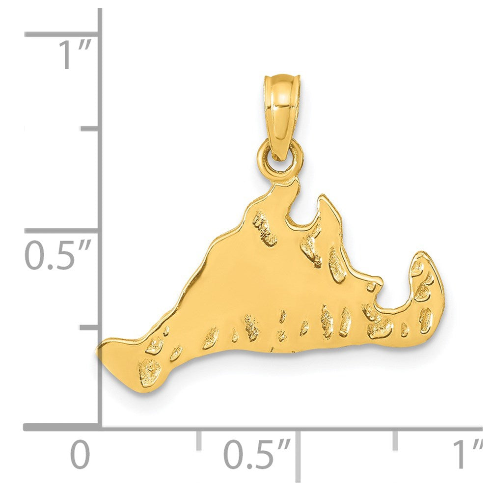 14k Martha's Vineyard Island Pendant