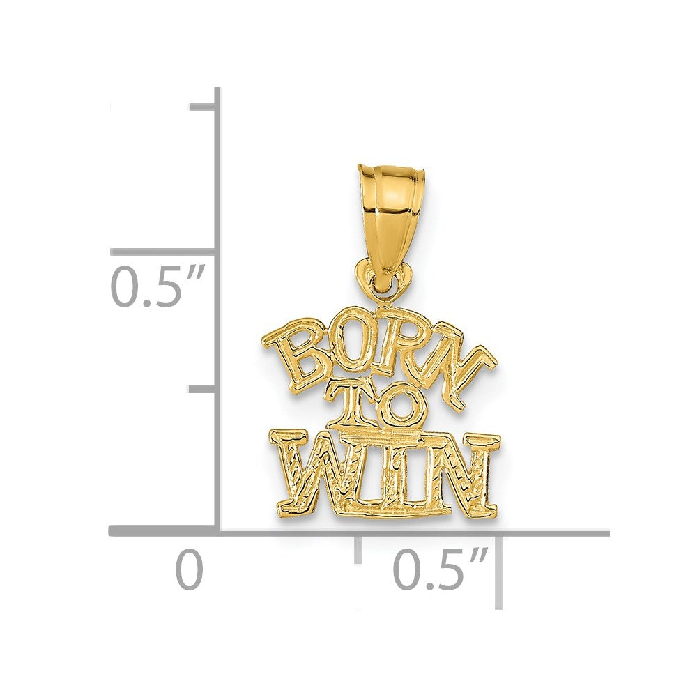 14K BORN TO WIN Pendant