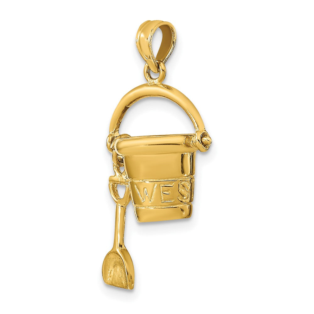14K 3D KEY WEST Pail and Shovel Pendant