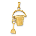 14K 3D KEY WEST Pail and Shovel Pendant