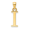 14K Polished Letter I Pendant