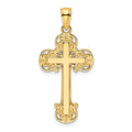 14K Polished Fancy Cross Pendant