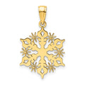14K Polished Snowflake Pendant