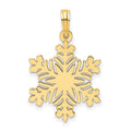 14K Polished Snowflake Pendant