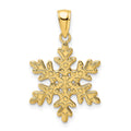 14K Polished Snowflake Pendant
