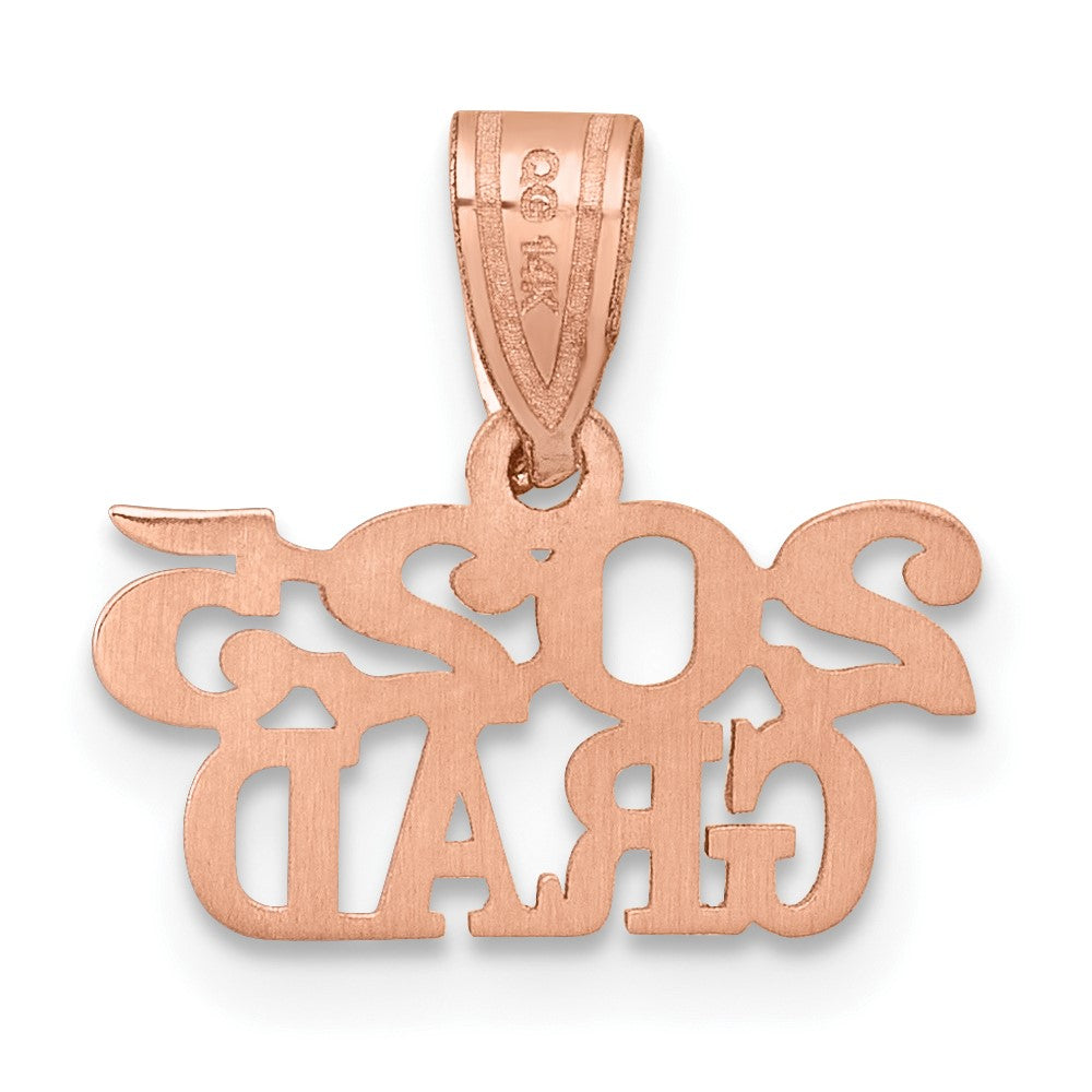14K Rose Gold Polished 2025 GRAD Charm