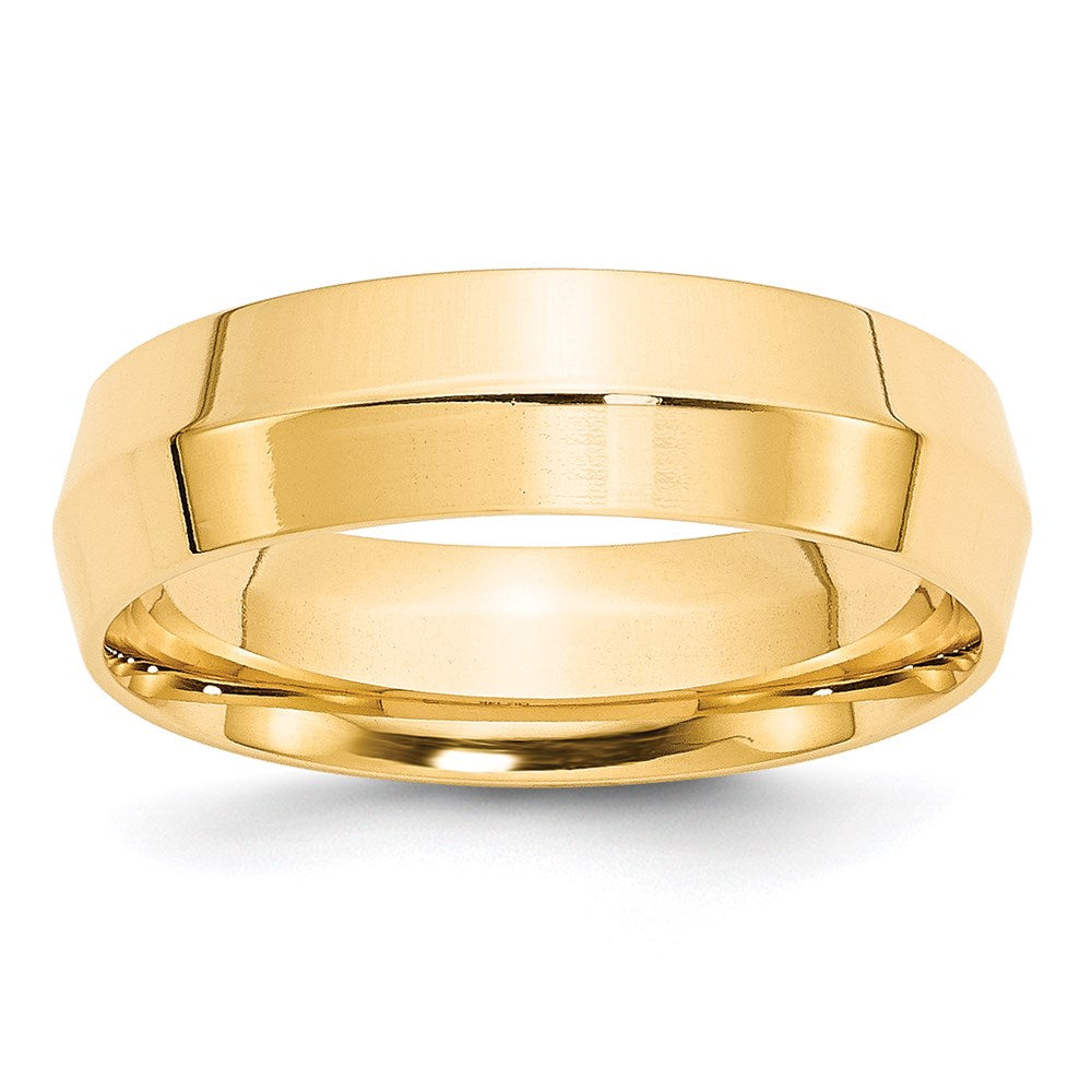 14KY 6mm Knife Edge Comfort Fit Band