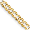14k 3.7mm Lightweight Flat Cuban Chain
