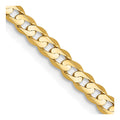 14k 3mm Open Concave Curb Chain