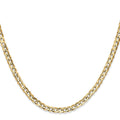 14k 3.8mm Open Concave Curb Chain