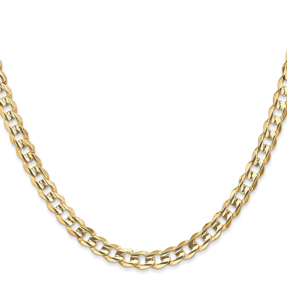14k 5.25mm Open Concave Curb Chain