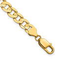 14k 7.5mm Open Concave Curb Chain