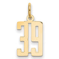 14k Small Elongated Number 39 Charm