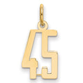 14kw Small Elongated Number 45 Charm