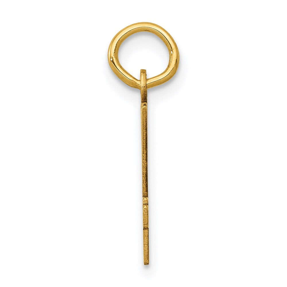 14k Small Elongated Number 64 Charm