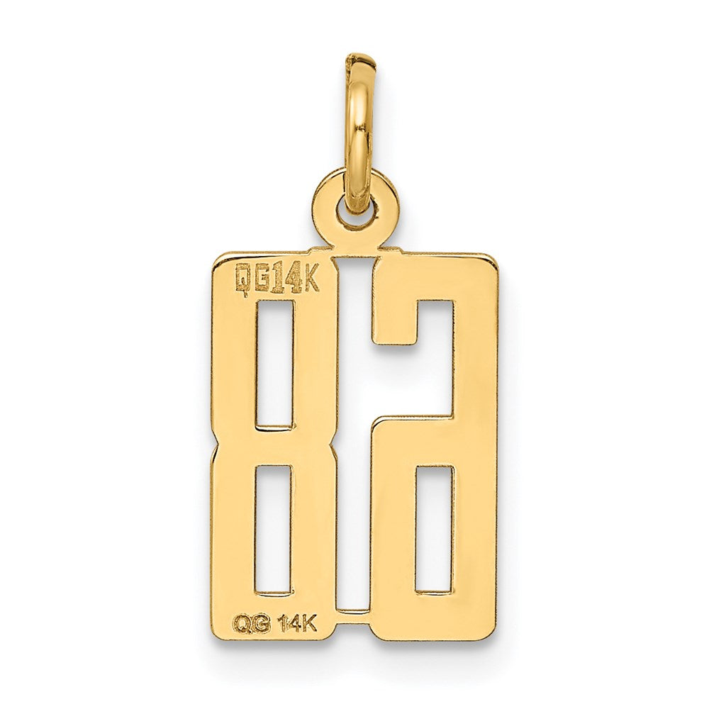 14k Small Elongated Number 68 Charm